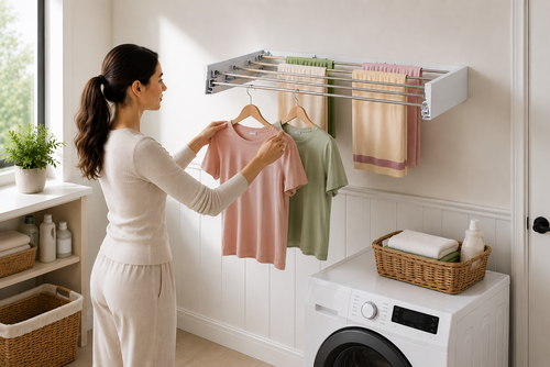 EcoBee™ Wall-Mounted Clothing Rack