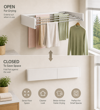 EcoBee™ Wall-Mounted Clothing Rack